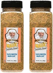 Chef Paul Magic Seasonings Blends Salmon Magic | Salmon Seasoning with Herbs & Spices | Seafood Seasoning for Cooking | Fish Seasoning Blend | Kosher & Halal Certified | 24 oz (Pack of 2)