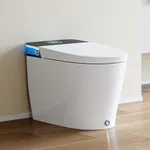 HOROW Artistic Smart Toilet, Bidet Toilet with Instant Warm Water, Elonged Heated Seat and Drye, Toilet with Bidet Night Light, Digital Display, Deodorization