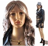 GURUTATVA Plastic Adjustable Detachable Portable Realistic Full Body Adult Female Dummy Mannequin Model Display - Head Turns with Metal Base 69" (Standing Position) with Hair Wig (pack of 1)