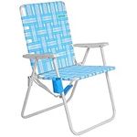 SunnyFeel Tall Folding Beach Chair Lightweight, Portable High Sand Chair for Adults Heavy Duty 300 LBS with Cup Holders, Foldable Camping Lawn Chairs for Camp/Outdoor/Travel/Picnic/Concert/Sports