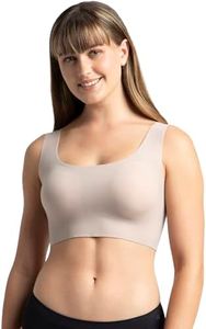 Jockey 1839 Women's Wirefree Padded Soft Touch Microfiber Elastane Full Coverage Lounge Bra with 360 Degree Stretch_Mocha_M