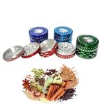 METIER Grinder Crusher Compact Weed Crusher for Grinding Herbs and Spices with Filter (Herb Grinder/herb Crusher Herb Storage with Honey Dust Filter | 63mm Assorted Colour | Pack of 1 |