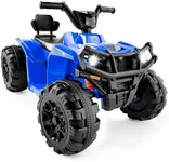 Best Choice Products 12V Kids Ride-On Electric ATV, 4-Wheeler Quad Car Toy w/Bluetooth Audio, 2.4mph Max Speed, Treaded Tires, LED Headlights, Radio - Blue