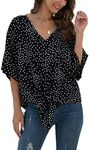 VIISHOW Women Bell Sleeve Shirt Tie