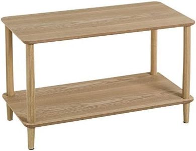 LOLAhome Mesa de Centro de Madera de Pino nórdica Beige de 47x40x80 cm