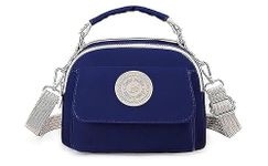 Storite Women's Stylish Small Lightweight Sling Crossbody Shoulder Bag, Portable Handbag Bag With Inner Padded Pocket & Adjustable Strap (Blue,21x10x17cm)