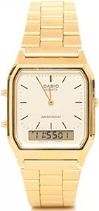 CASIO MENS DRESS DUO GOLD TONE AQ230GA-9DS