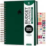 Clever Fox Budget Planner & Monthly Bill Organizer With Pockets. Expense Tracker, Budgeting Journal & Financial Book. Large, 8x9.5" (Dark Green)