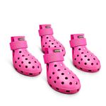 JoliR Design Dog Shoes for Hot Pavement - Dog Boots for Small & Medium & Large Dogs, Dog Boots Paw Protectors, Easy ON & OFF, Non-slip, Waterproof, Easy-Clean Dog Booties for Beach and Snow (Pink, M)