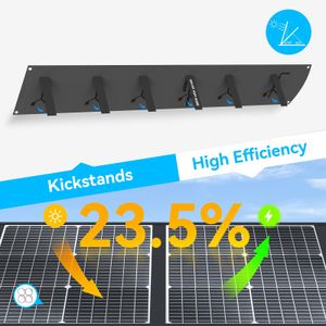 Ecosonique 300W Portable Solar Panel – Foldable Suitcase with Kickstands, Multi-Output for Power Stations, RVs, Camping