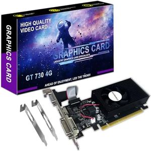 GT 730 4GB DDR3 128 Bit PCI Express 2.0 X 8 (DVI VGA HDMI) Low Profile Graphics Card (with Bracket)