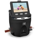 Kodak Scanza Digital Film & Slide Scanner – Converts 35mm, 126, 110, Super 8 & 8mm Film Negatives & Slides to JPEG – includes Large Tilt-Up 3.5” LCD, Easy-Load Film Inserts, Adapters & More