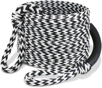 Boat Tow Rope 6K 60ft, Towable Floating Ropes for Water Ski Skiing Tubing Tubes Boating Wakeboard Towing Pull Thick Wakesurf Inflatables Tough Sports Line Watersports Kneeboard Surfboard Accessories