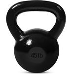 JFIT Kettlebell Weights Cast Iron – 45 Pounds - Ballistic Exercise, Core Strength, Functional Fitness, and Weight Training Set - Free Weight, Equipment, Accessories