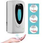 AETTL Touchless Automatic Foaming Hand Soap Dispenser Wall Mount, Motion Sensor Foam Liquid Refill Bottle Sanitizer Dispensing for Bathroom Kitchen Home Farmhouse Station