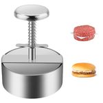 VANEME Burger Press,Non Stick Patty Making molds,Adjustable Stainless Steel Hamburger Patty Maker,Suitable for Beef, Pork and Vegetable Homemade Burgers(5.6 inches)