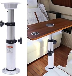 Adjustable Table Pedestal Stand Leg Base Manual Adjustable Table Base Mount Frame 16.9‑29.1inch Aluminum Alloy for Marine Boat Caravan RV Motorhome