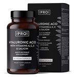 Premium Hyaluronic Acid Supplement - Source of Niacinamide & Salicylic Acid - with 10 Key Actives Including Vitamins A, C, E, B3, Zinc, Copper & Riboflavin - Supports Skin Health - Made by The Pro Co.