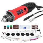 GOXAWEE Rotary Tool Kit, 240W Multi-Functional Mini Electric Die Grinder Set with 1/4 Inch Chuck (0.5-6 mm), 6 Step Variable Speed (8000-32000RPM), Flex Shaft & 157Pcs Accessories for DIY Creations