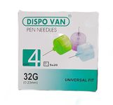 DISPO VAN Pen needle 32G (Universal fit) (5 * 20=100 units box)