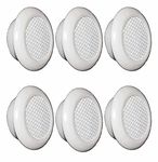 Myy Brand Wall Air Ventilation Hole Closer and AC Duct Closer Mosquito Net Dust Controller Caps for 2.5 Inch Diameter Holes (White,Pack of 6)