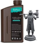 3D Printer Resin, SUNLU 2KG ABS-Like Fast Curing 3D Resin for LCD DLP SLA 3D Printers, High Quality 395-405nm UV Light Curing Photopolymer Resin, Strong Non Brittle, High Precision, 2000g, Dark Grey