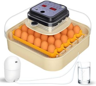 Brivouen 30 Egg Incubator, Digital Automatic Temperature & Humidity Control with Display, Built-in Egg Candler, Air Vent, for Hatching Chicken, Quail, and Parrot Eggs
