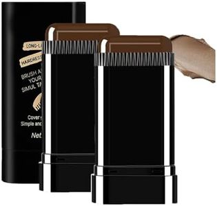 2-in-1 Hair Color Stick & Comb, Long-Lasting Waterproof Color,Sweat-Proof, Quick Root Touch-Up, Coloring Tool – For Women & Men (BROWNISH BLACK)