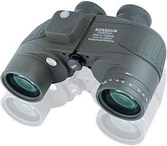 BOSSDUN 10x50 Marine Fernglas,Fernglas mit Nachtsicht Entfernungsmesser und Kompass, für Wassersport-Enthusiasten und Hobbysegler, inklusive Bereitschaftstasche, Staubschutzkappen und Trageriemen