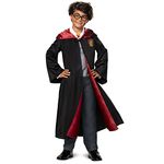 Harry Potter Costume Kids Deluxe Hooded Robe and Jumpsuit, Children Size Medium (7-8)