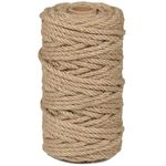 PerkHomy Jute Twine Rope 4mm 120Ft Natural Twine for Craft Projects Cat Scratcher Scratching Post Tree Gardening Art Artworks Home Decoration Bulk Heavy-Duty (120FT * 4mm)