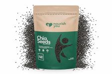 Nourish You Raw & Whole Chia Seeds 1kg | 20.4g Protein per 100g | Dirt & Stone free | Gluten Free | Source of Calcium, Protein , Dietary Fibre & Antioxidant | Rich with Omega 3 & Zinc | Premium superfoods | Supports Weight Management | Value Pack offer |