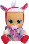 FRATELLI Cry Babies Dressy Fantasy Hannah - 12'' Baby Doll Metallic Rainbow Dress with Pastel Fuzzy Pegasus Themed Jacket, Multicolor