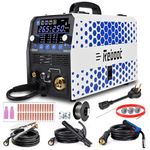 Reboot MIG Welder, 250Amp 6 in 1 Gas/Gasless Flux Core MIG/Stick/Lift TIG/Spot Welding/Spool Gun 120V/240V Aluminum Multi Process Welding Machine with LED Digital Display