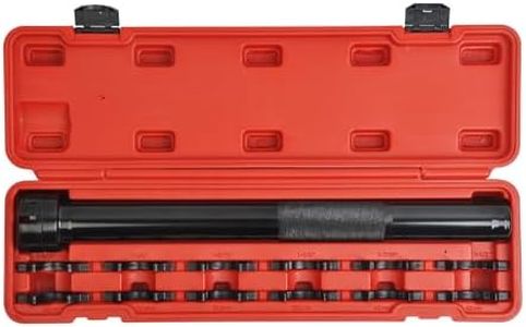 WINMAX TOOLS AUTOMOTIVE Inner Tie Rod Removal Tool Kit for Tie Rod Removal and Installation with 12 Crowfoot Adapters 1/2 Inch Drive Tube