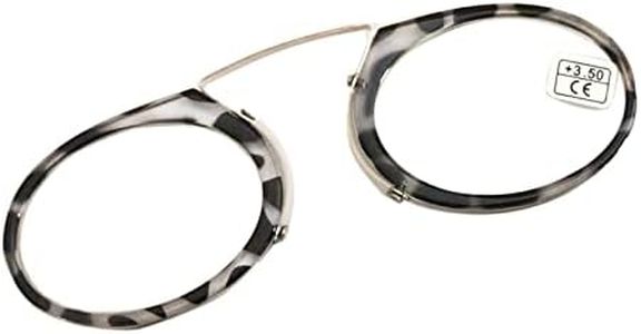 Occhiali da Lettura in 1 Pezzi 2.5 Mini Lettore di Naso a Clip per Uomini e Donne, Occhiali da Lettura Flessibili Portatili Antiscivolo Tartaruga