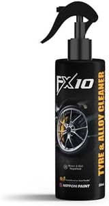 Nippon Paint FX10 Tyre And Alloy Cleaner 250 Ml | 2 In 1 Car Wheel Cleaner Spray For Deep Gloss Shine | Non Greasy Dry Touch Formula With UV Protection | Hydrophobic Water Repellent Car Care