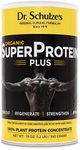 Dr. Schulze's | SuperProtein Plus | 100% Plant Protein Concentrate | Organic Powder Mix | Vitamin B-12 & Spirulina | Dietary Supplement | Build Strong Muscle | Enhance Workout Recovery | 19 Oz.