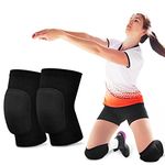 Volleyball Knee Pads - Knee Pads Volleyball with Thick 3D Foam Volleyball Knee Pads Women Men Youth for Volleyball Basketball Yoya Dance to Protect Knee, (Black, M)