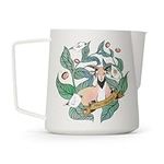 MHW-3BOMBER Milk Jug 600ml, Stainless Steel Milk Jug for Coffee Machine, Home Barista Coffee Accessories, Cappuccino Latte Art Cup, Milk Frothing Pitcher, Origin Anniversary Edition(White),P5544