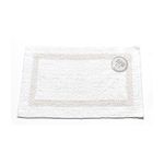 Carnation Home Fashions Reversible 100-Percent Cotton Bath Mat, 21 by 34-Inch, White