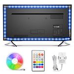 TV LED Backlight for 85-90 inch, 5.9m TV Bias Lighting with Power Supply Led TV Light Bason 5050 RGB Led Strip Light for TV PC Monitor Computer Amdient Lighting