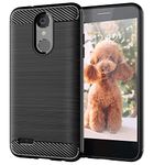 KEEPCA LG Tribute Dynasty Case,LG Aristo 3 Case,LG Aristo 2/Rebel 4 LTE Phone Case,Slim Thin Soft Flexible TPU Carbon Fiber Shockproof Texture Protective Cases Cover for LG Aristo 2 (Brushed Black)