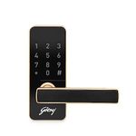 Godrej Smart Lock I Catus Touch I Digital Lock for Main and Internal Wooden Door I 2 in 1 Access I Pin Access I Mechanical Key I Champagne Gold Finish I 3 Years Warranty