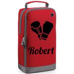 Red Personalised Boxing Bag Shoe Bag Boxing Gym Bag Sports Bag Personalised with Name Boxing Glove Design Sports Personalised Boxing Bag Personalised Boxing Glove Bag Sports Gift Red Boxing Bag Gift