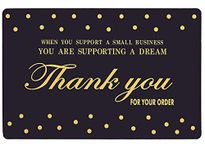 Thank You Cards Small Business - Pack of 100 ( Business Card Sized ) - Thank You for Your order Cards with Elegant Design and Meaningful Sayings for Purchase Inserts to Support Small Business - Best for Retail or Online Stores Package Inserts