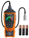 TopTes PT520A Natural Gas Detector, Gas Leak Detector with 43.5cm Gooseneck, Locates Sources of Methane, Propane and Combustible Gas Leaks for Home and RV (Includes Battery x3) - Orange