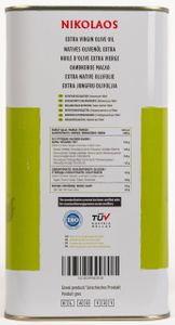 NIKOLAOS Extra Virgin Olive Oil, 3L – Cold Pressed Greek Olive Oil