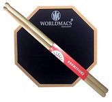 WORLDMACS 8 Inches 2 Stage Drum Practice Pad with Bag and Drumsticks