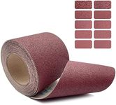 4.5inches wide XXX Long Ready-to-Cut Ready-to-Wrap Abrasive Sand Paper Emery Cloth Roll Metal Glass Carpentry Sanding Paper (80 Grit)